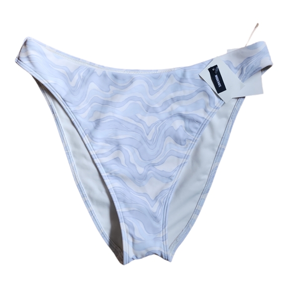 Abercrombie & Fitch Light Blue Swirl Bikini Bottoms Size M - Picture 3 of 8